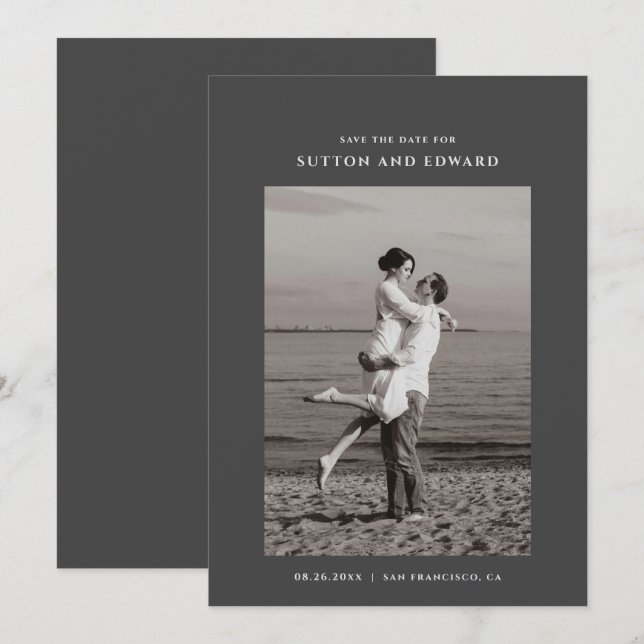 Reserve A Data Foto única muito simples (Frente/Verso)