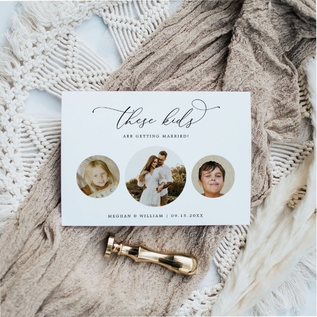 Reserve A Data Foto Unificada Moderna Casamento Destas Crianças (Criador carregado)