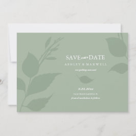 Reserve A Data Foto Verde de Sage Simples