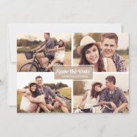 Fotocolagem de quatro imagens em papel da Rustic K