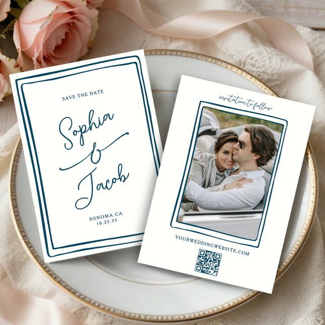 Reserve A Data Fotografia de casamento caprichosa desenhada à mão (Criador carregado)