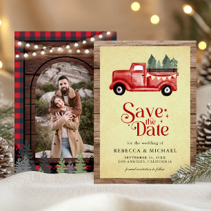 Reserve A Data Fotografia de casamento de caminhão de Natal vinta