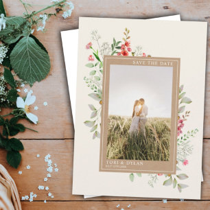 Reserve A Data Fotografia do casamento botânico boho de flores si