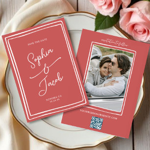 Reserve A Data Fotografia do Casamento de Save The Date Desenhada