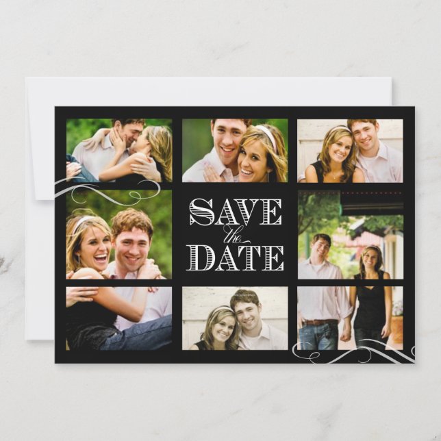 Reserve A Data Fotos/data de salvamento do noivado PixDezines (Frente)