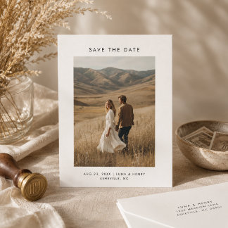 Reserve A Data Fotos de Casamento Boho Minimalista Moderno Salve