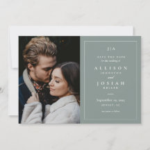 Fotos de Casamento Clássicas com Monograma em Verd