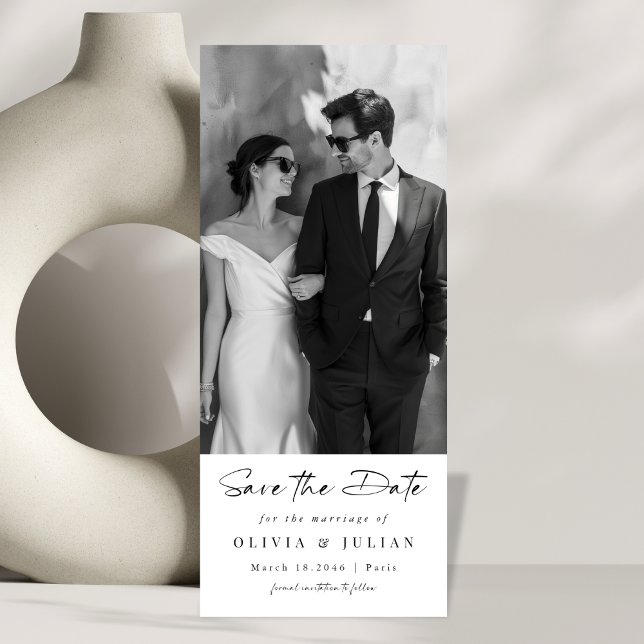 Reserve A Data Fotos de casamento com escrita moderna e elegante (Criador carregado)