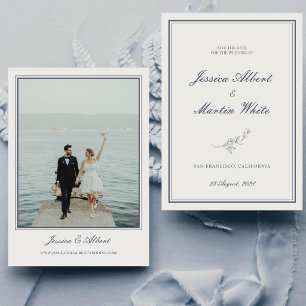 Reserve A Data Fotos de Casamento com Tema Botânico Azul de Praia