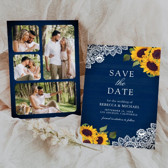 Reserve A Data Fotos de casamento de girassóis com renda de madei (Criador carregado)
