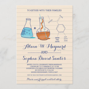 Reserve A Data Fotos de Casamento de Química Azul e Laranja