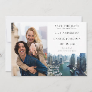 Reserve A Data Fotos de Casamento em Aquarela da Silhueta de Duba