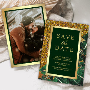 Reserve A Data Fotos de Casamento em Mármore Verde Esmeralda Dour