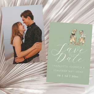 Reserve A Data Fotos de Casamento em Verde Salvia com Tema de Din