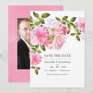 Reserve A Data Fotos de casamento no jardim de rosas rosa
