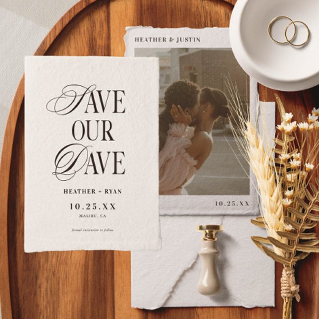 Reserve A Data Fotos de Casamento Simples Minimalista (Criador carregado)