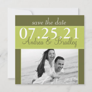 Reserve A Data Fotos de Casamento Verde Oliva Lima Save the Date