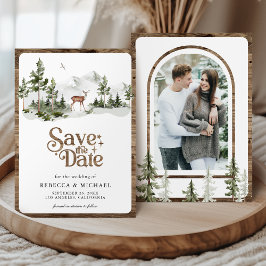 Reserve A Data Fotos de Veado na Floresta de Montanha Casamento
