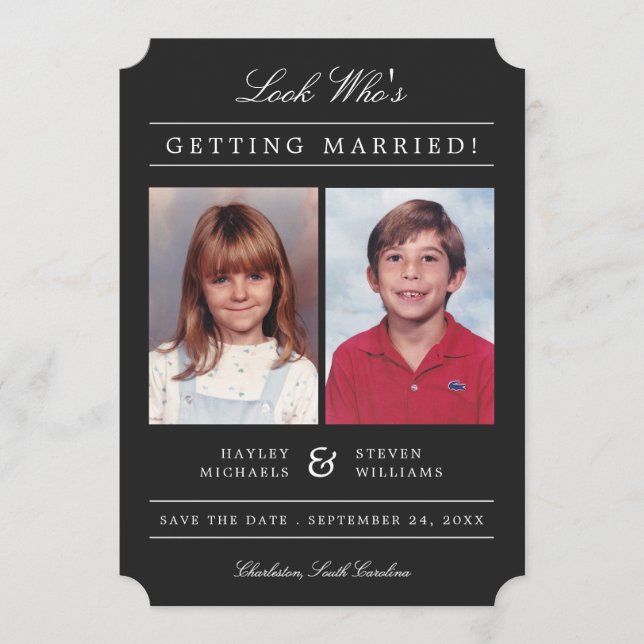 Reserve A Data Fotos para Crianças Clássicas da Antiga Escola Est (Frente)