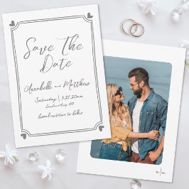 Reserve A Data Fotos Simples Desenhadas à Mão para Casamento Capr