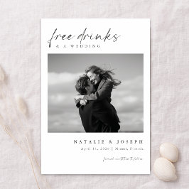 Reserve A Data Free Drinks | Minimalist Romantic Photo Wedding