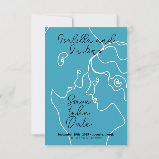 Reserve A Data Freehand linear drawing of a couple in love (Frente)