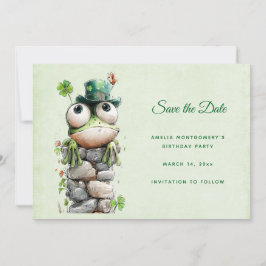 Reserve A Data Frog with Green Hat and Shamrock Cute