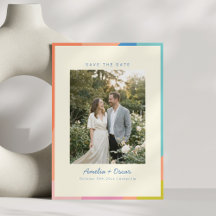 Fronteira Geométrica Moderna Colorida Foto Casamen