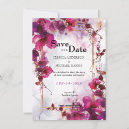 Reserve A Data Fuchsia Enchantment: Casamento por Aquarela