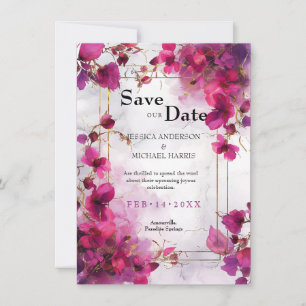 Reserve A Data Fuchsia Enchantment: Casamento por Aquarela