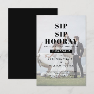 Reserve A Data Fundo de foto Sip Sip Hooray Festa de Engajamento 