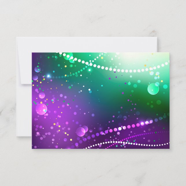 Reserve A Data Fundo Roxo Festivo de Carnaval (Frente)