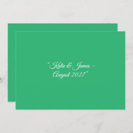 Reserve A Data Fundo Verde de Casa - Design de Casamento