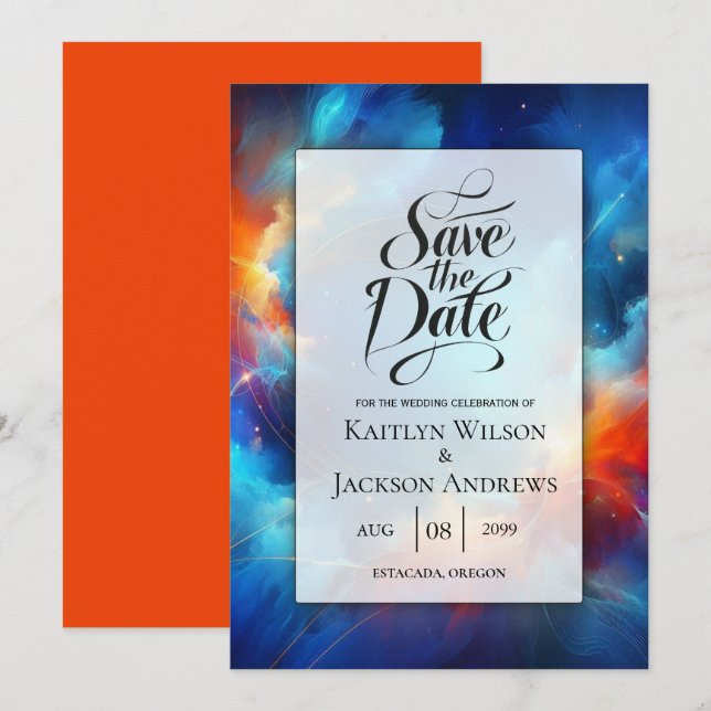 Reserve A Data Fusão de Fogo e Casamento de Gelo (Frente/Verso)