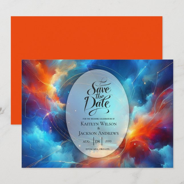 Reserve A Data Fusão de Fogo e Casamento de Gelo (Frente/Verso)