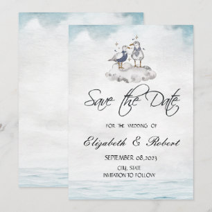 Reserve A Data Gaivotas Aquarela no Beach Save The Date