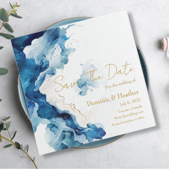 Reserve A Data Gala AZURE Marble Dreams | Glitter Salve A Data (Criador carregado)