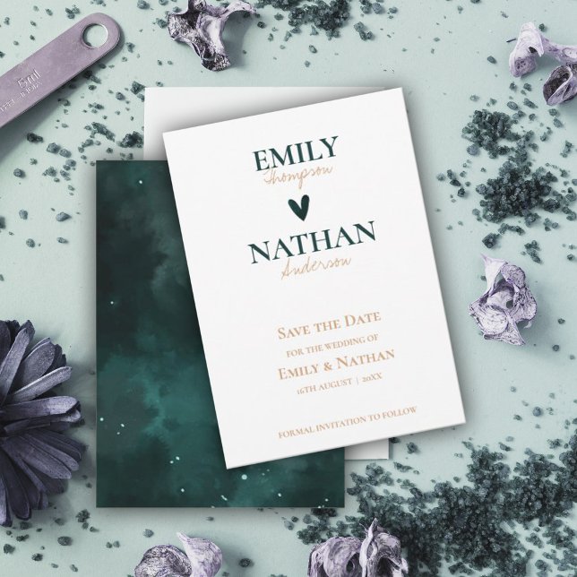 Reserve A Data Galáxia Parecia Belo Casamento de Coração Verde Br (Criador carregado)