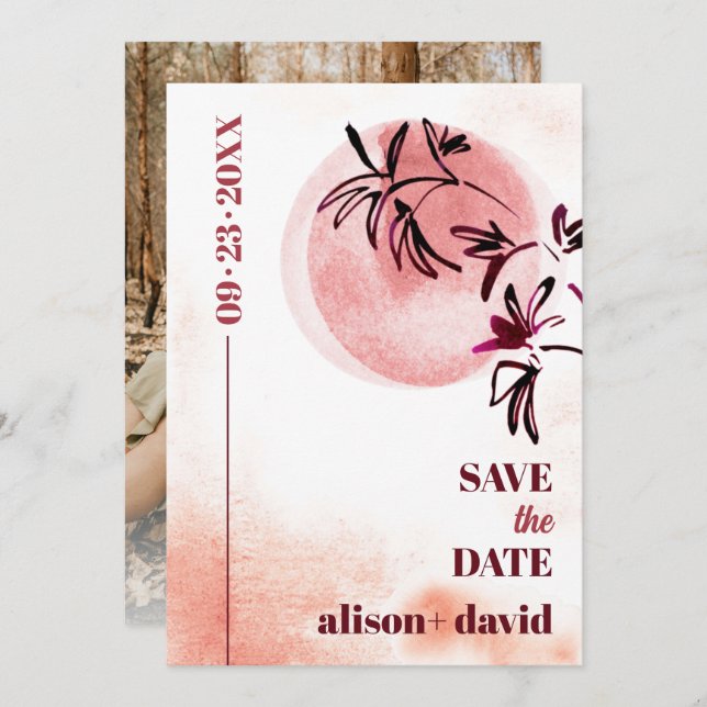 Reserve A Data Galeria de aquarelas e fotografia do Japão lua (Frente/Verso)