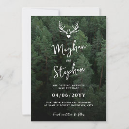 Reserve A Data Galhos de Veado Floresta de Pinheiros Casamento na