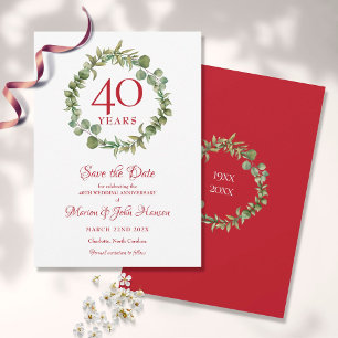 Reserve A Data Garra de Verduras do 40º Aniversário de Casamento