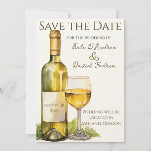 Reserve A Data Garrafa de Vinho de Vinho da Água Salvar Data