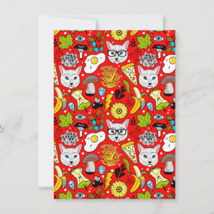 Reserve A Data Gato e ovo em vermelho