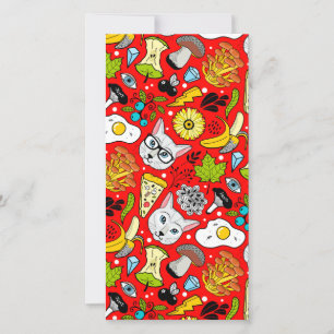 Reserve A Data Gato e ovo em vermelho