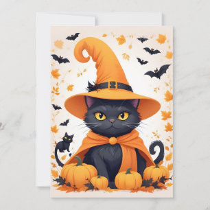 Reserve A Data Gato Halloween Bela Cartografia Animal Engraçada A
