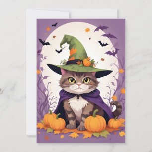 Reserve A Data Gato Halloween Bela Cartografia Animal Engraçada A
