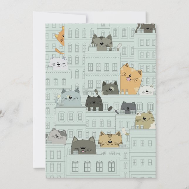 Reserve A Data Gatos De Gato E A Cidade (Frente)