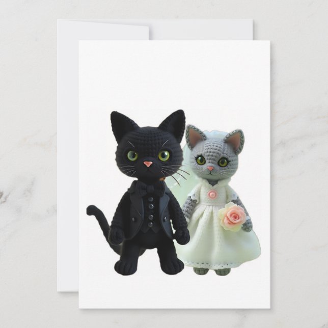 Reserve A Data Gatos do casamento (Frente)