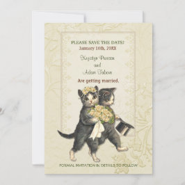 Reserve A Data Gatos Elegantes Casamento Salve a Data