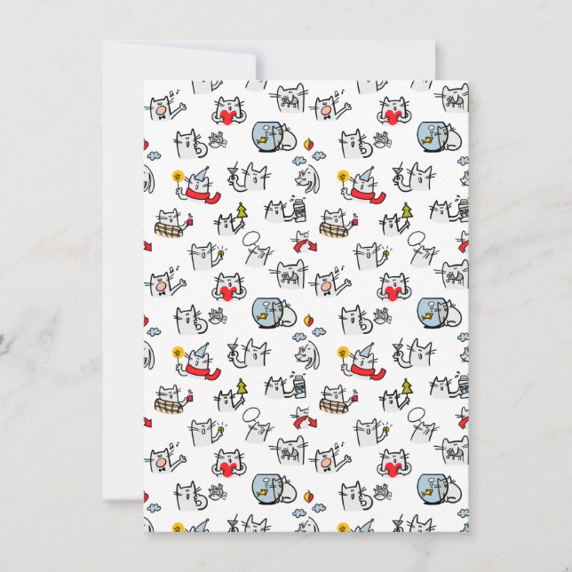 Reserve A Data Gatos engraçados, leite e magia. (Frente)